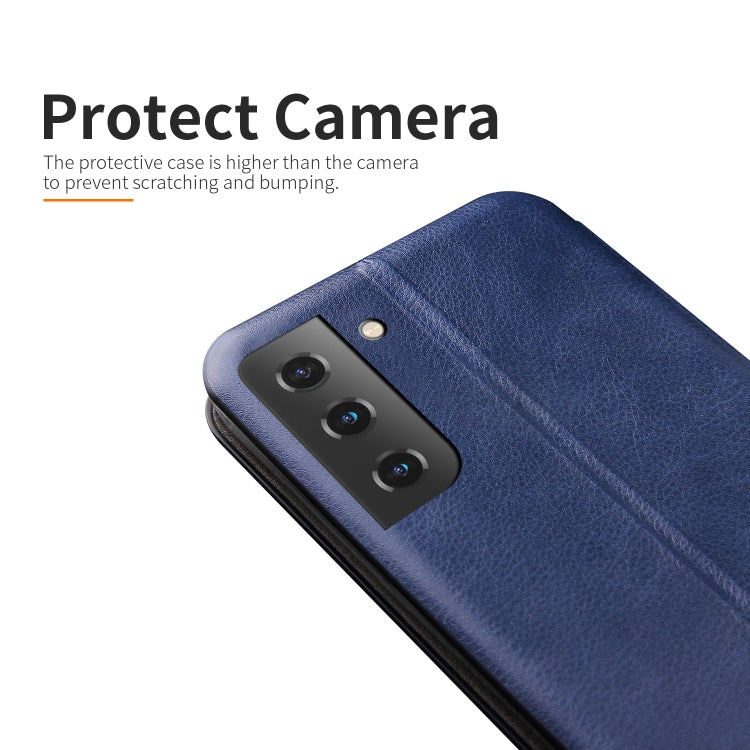 For Samsung Galaxy S22+ 5G Retro Texture Magnetic Leather Case