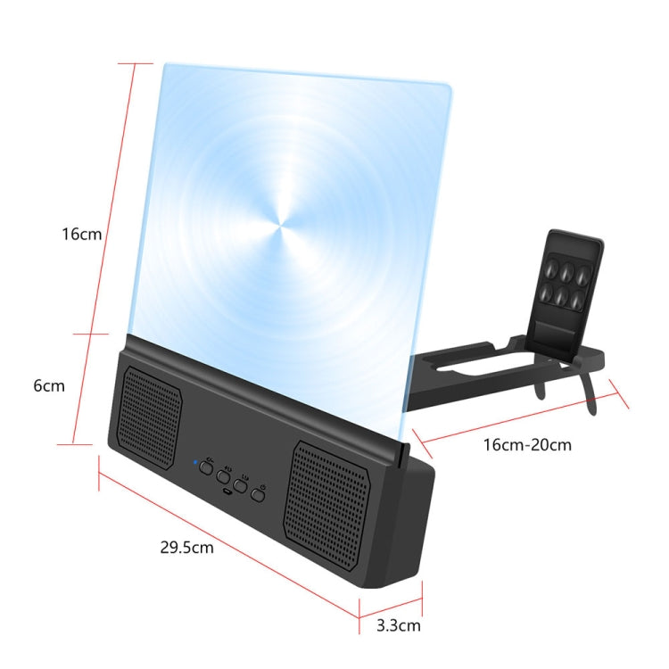 L13 14 inch Screen Magnifier Mobile Phone Desk Stand with Bluetooth Speaker