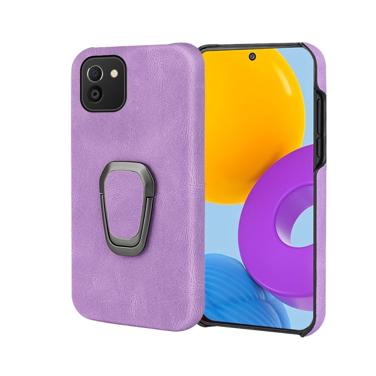 Ring Holder PU Phone Case For Samsung Galaxy A03 164mm