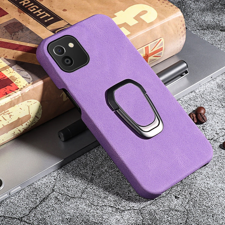 Ring Holder PU Phone Case For Samsung Galaxy A03 164mm