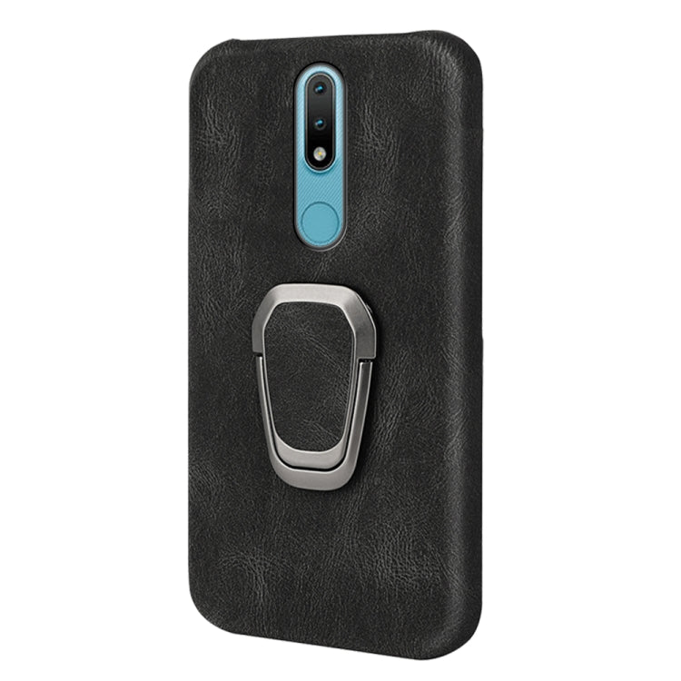 For Nokia 2.4 Ring Holder PU Phone Case