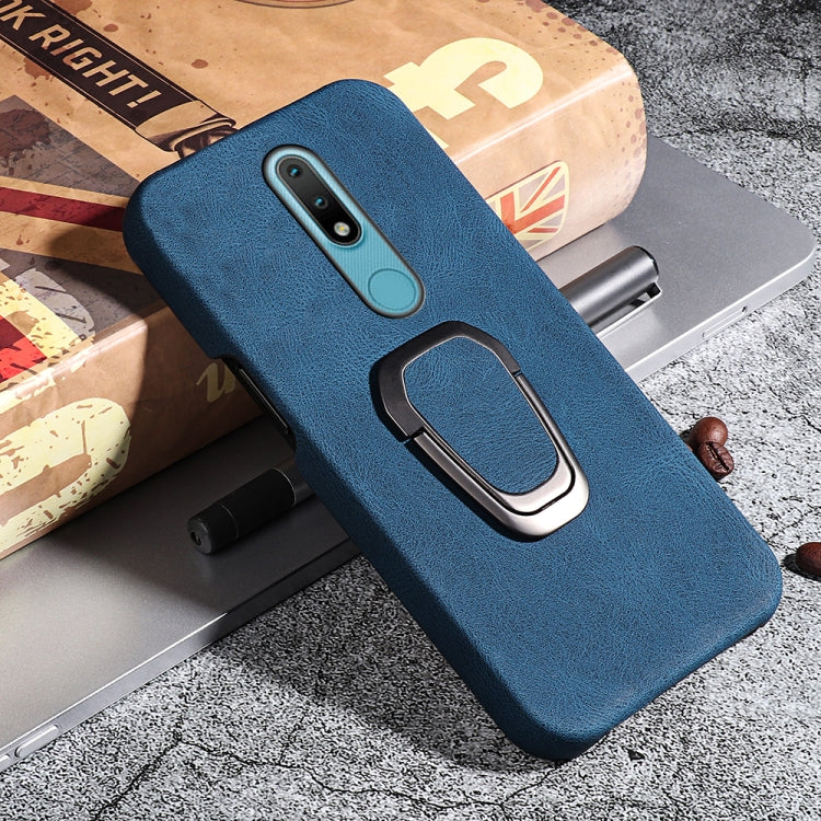 For Nokia 2.4 Ring Holder PU Phone Case