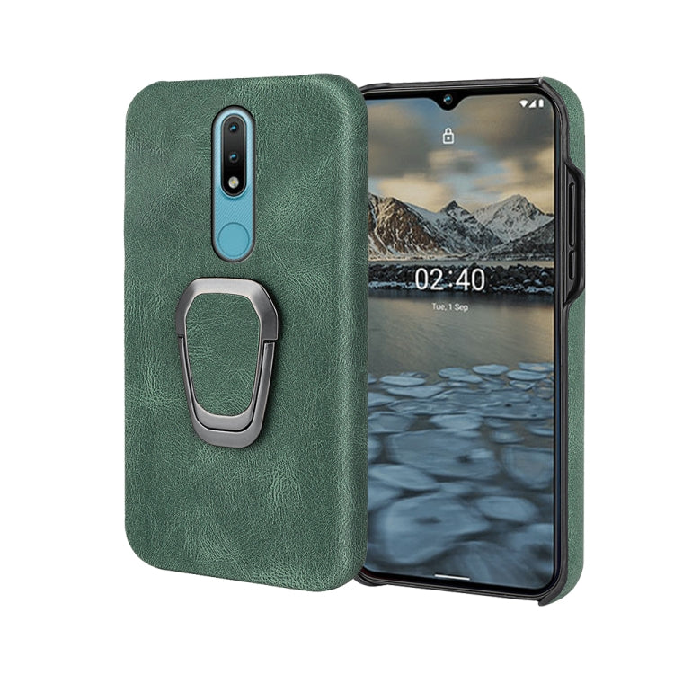 For Nokia 2.4 Ring Holder PU Phone Case