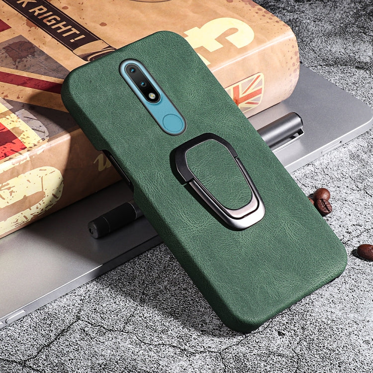 For Nokia 2.4 Ring Holder PU Phone Case