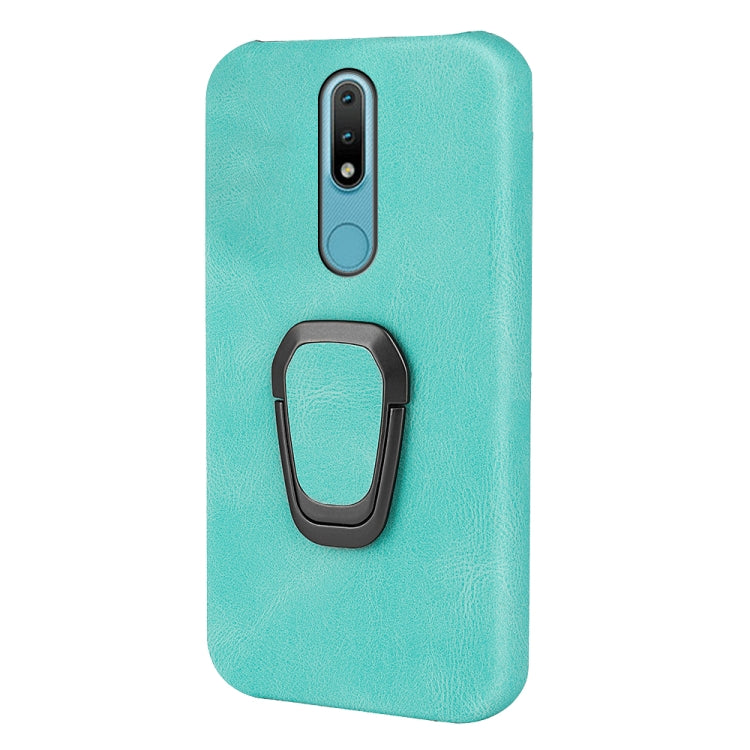 For Nokia 2.4 Ring Holder PU Phone Case