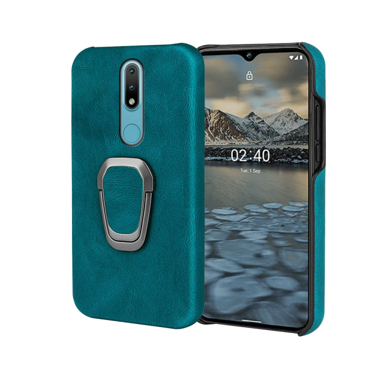 For Nokia 2.4 Ring Holder PU Phone Case