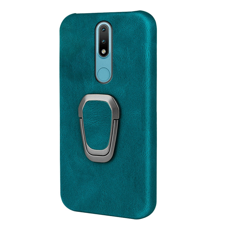 For Nokia 2.4 Ring Holder PU Phone Case