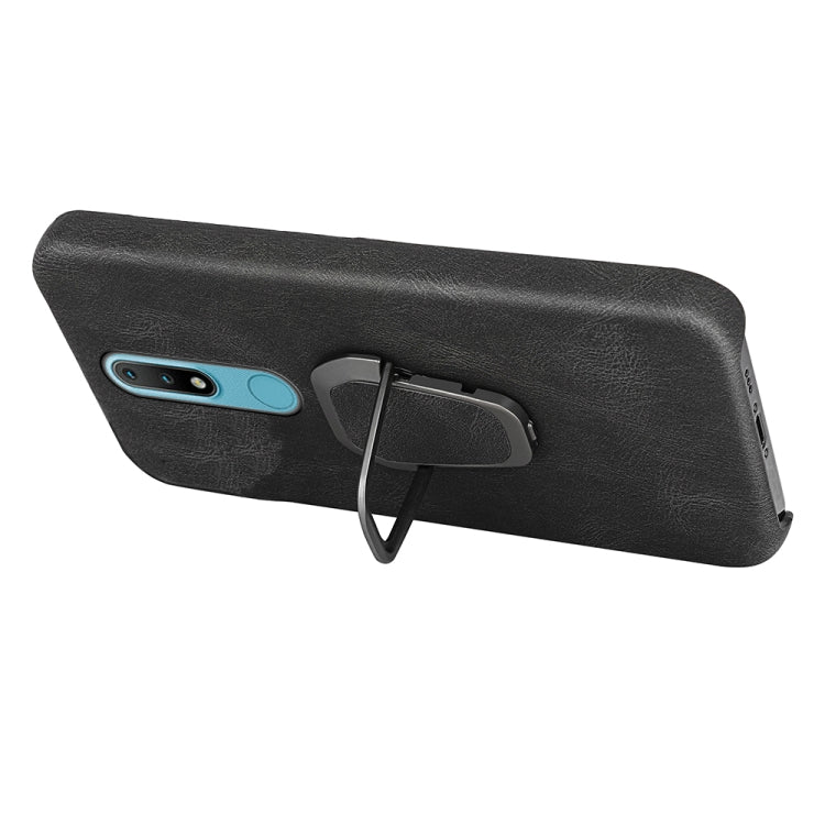 For Nokia 2.4 Ring Holder PU Phone Case