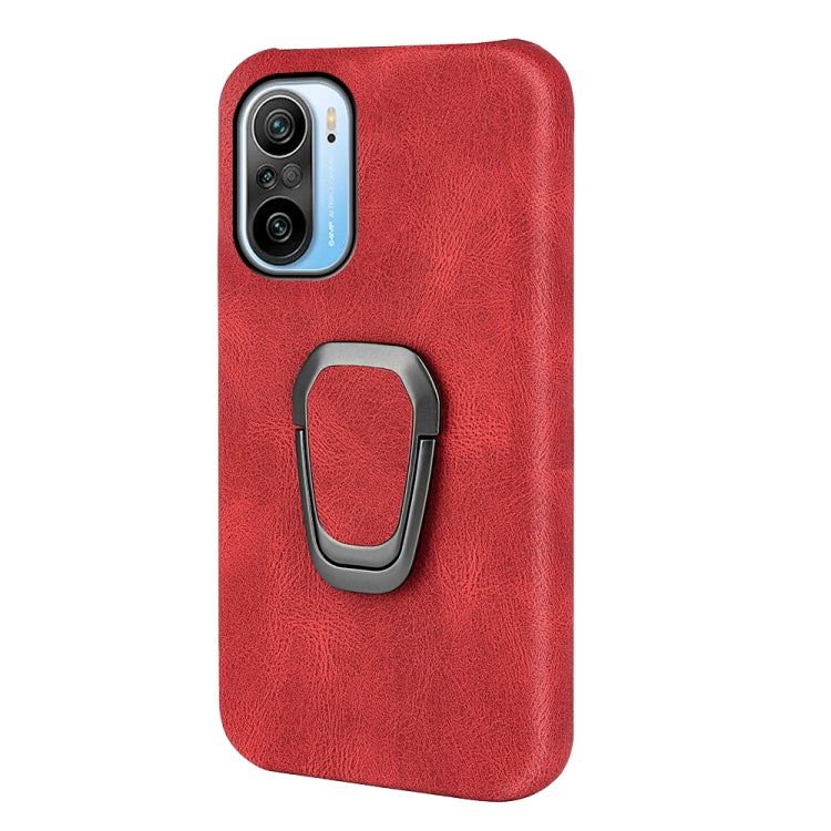 Ring Holder PU Phone Case For Xiaomi Redmi K40 / K40 Pro / K40 Pro+ / Poco F3 / Mi 11i / Mi 11X Pro / Mi 11X
