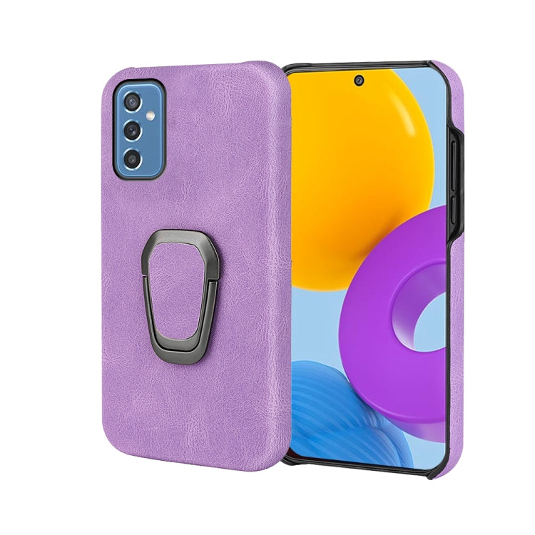 Ring Holder PU Phone Case For Samsung Galaxy M52 5G