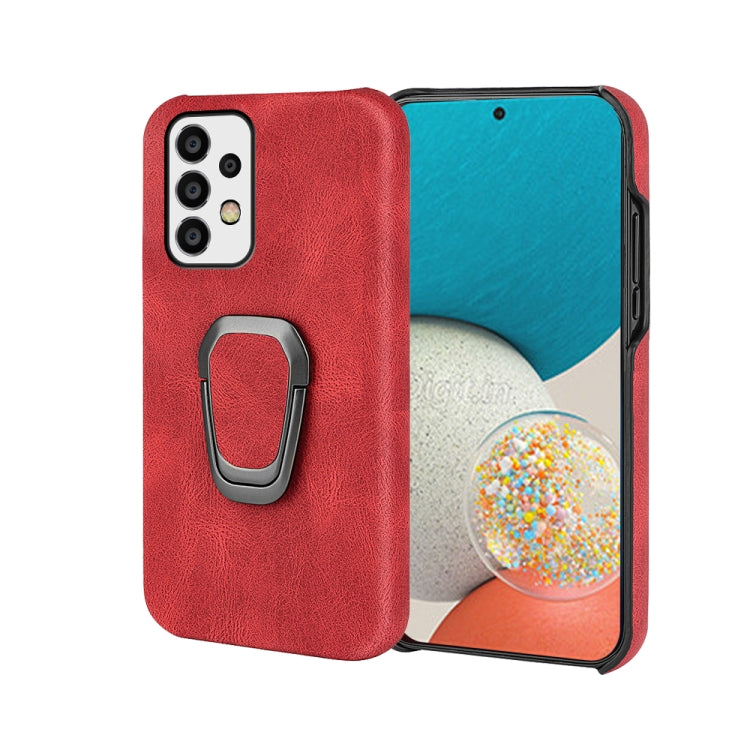Ring Holder PU Phone Case For Samsung Galaxy A52 5G / 4G