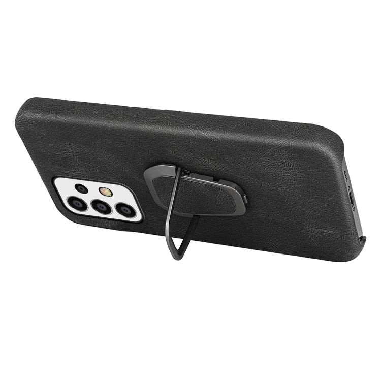 Ring Holder PU Phone Case For Samsung Galaxy A52 5G / 4G