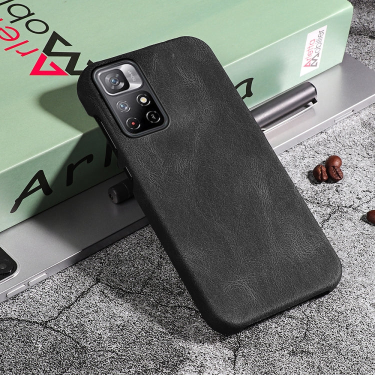 Ring Holder PU Phone Case For Xiaomi Redmi Note 11 4G
