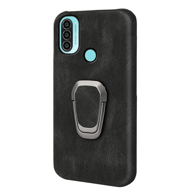 For Motorola Moto E20 / E30 / E40 Ring Holder PU Phone Case