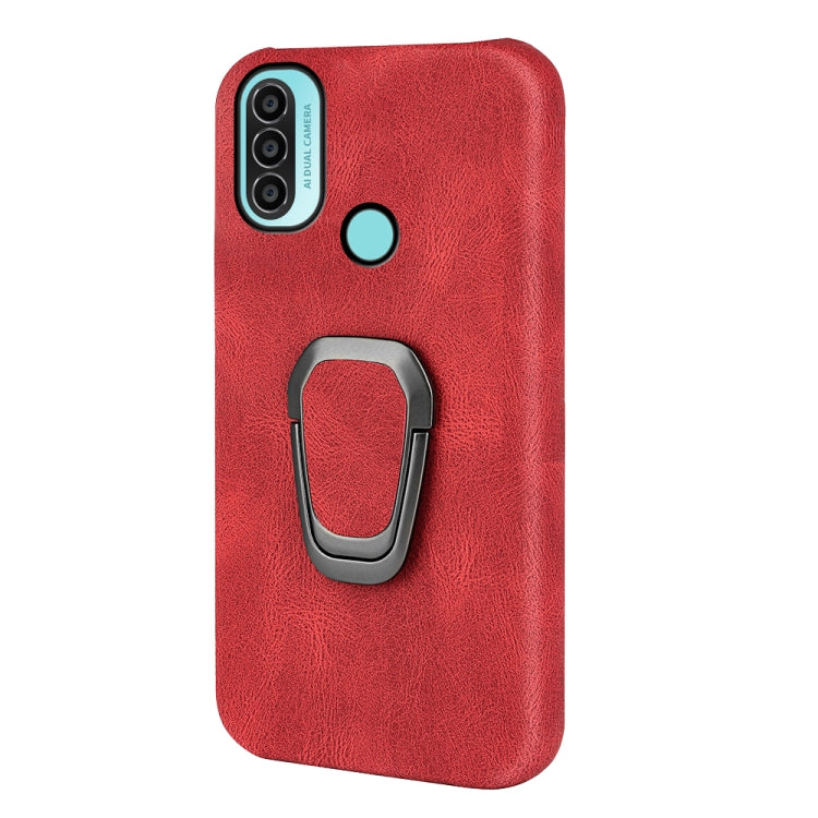 For Motorola Moto E20 / E30 / E40 Ring Holder PU Phone Case