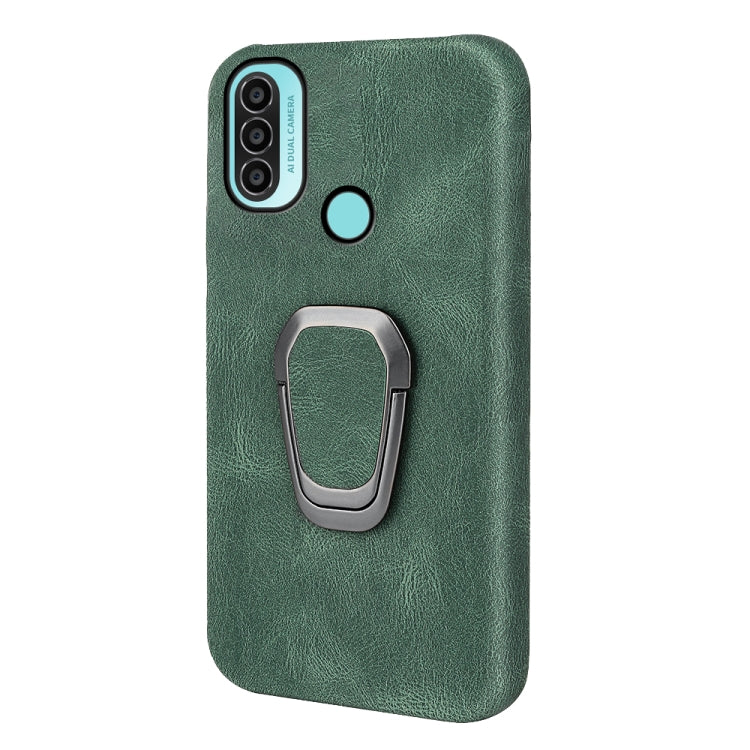 For Motorola Moto E20 / E30 / E40 Ring Holder PU Phone Case