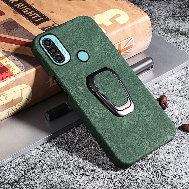 For Motorola Moto E20 / E30 / E40 Ring Holder PU Phone Case