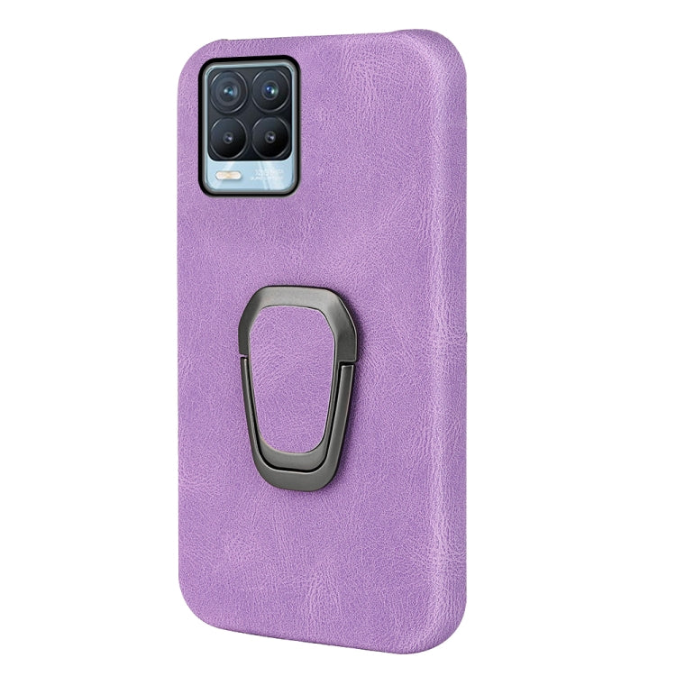 Ring Holder PU Phone Case For OPPO Realme 8 / 8 Pro