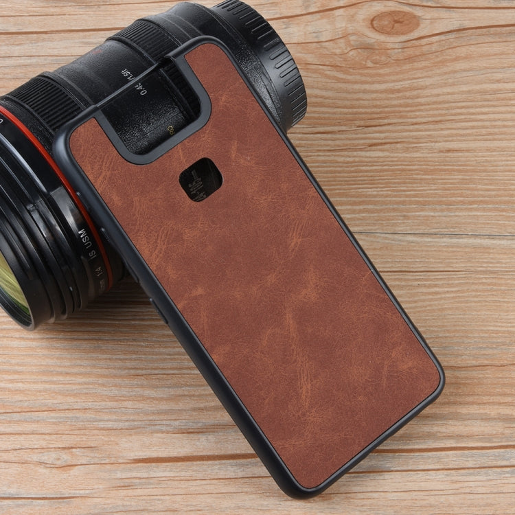 Shockproof Sheep Skin PC + PU + TPU Case For Asus Zenfone 6/6Z ZS630KL(Brown)
