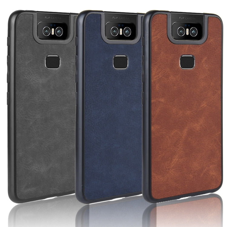 Shockproof Sheep Skin PC + PU + TPU Case For Asus Zenfone 6/6Z ZS630KL(Brown)