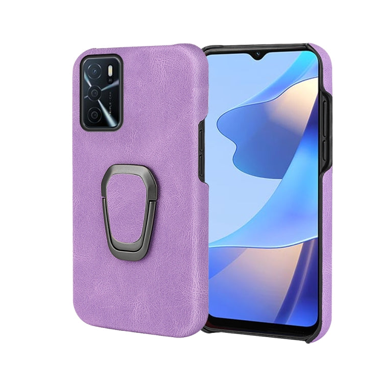 Ring Holder PU Phone Case For OPPO A16 / A16S / A54S