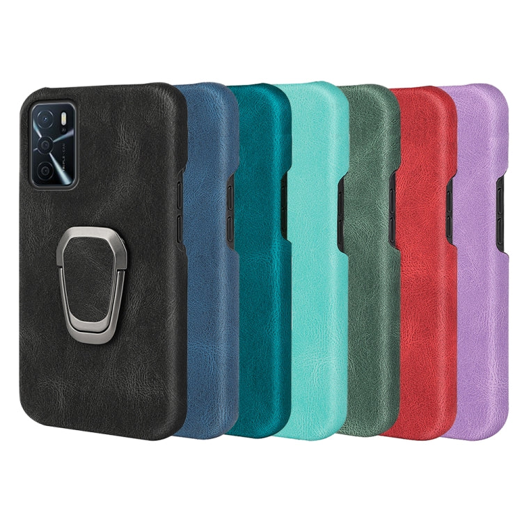 Ring Holder PU Phone Case For OPPO A16 / A16S / A54S