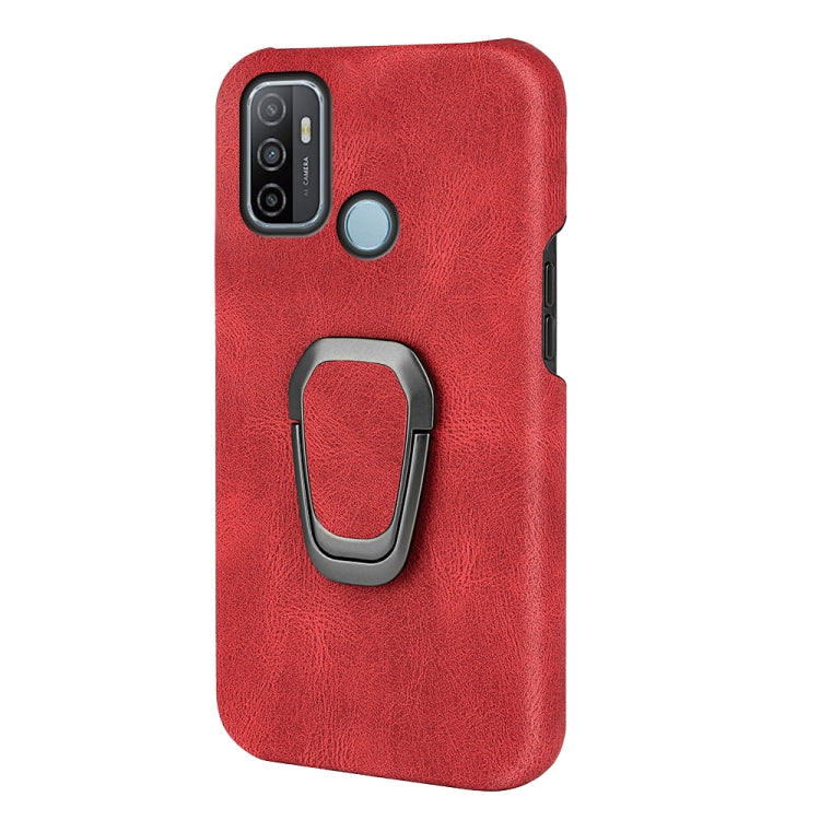 Ring Holder PU Phone Case For OPPO A53 2020 / A32 2020