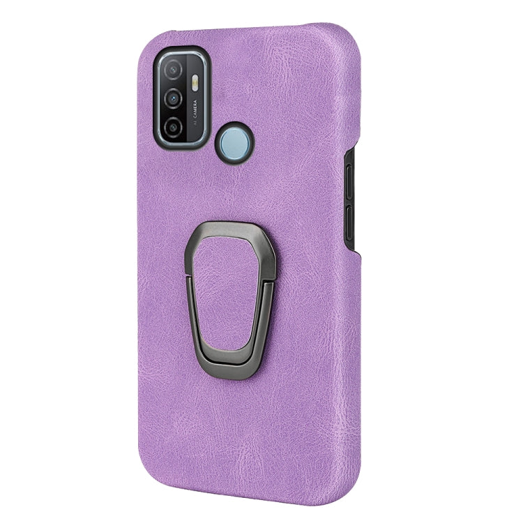 Ring Holder PU Phone Case For OPPO A53 2020 / A32 2020
