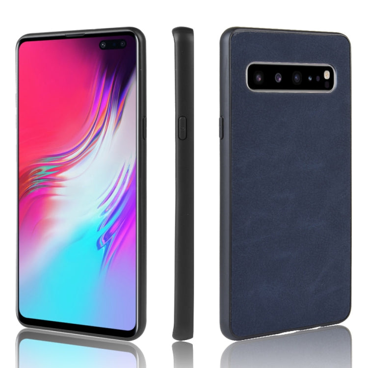 Shockproof Sheep Skin PC + PU + TPU Case for Samsung Galaxy S10 5G(Blue)