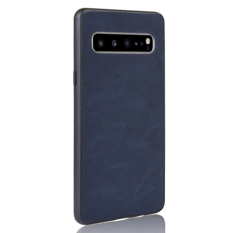 Shockproof Sheep Skin PC + PU + TPU Case for Samsung Galaxy S10 5G(Blue)