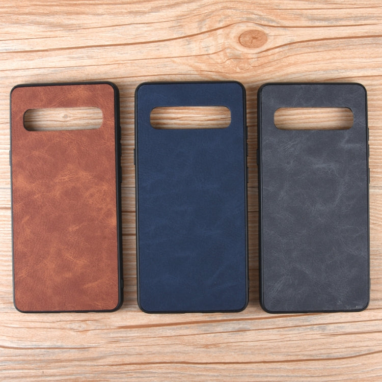 Shockproof Sheep Skin PC + PU + TPU Case for Samsung Galaxy S10 5G(Blue)