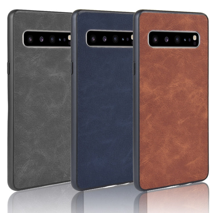Shockproof Sheep Skin PC + PU + TPU Case for Samsung Galaxy S10 5G(Blue)