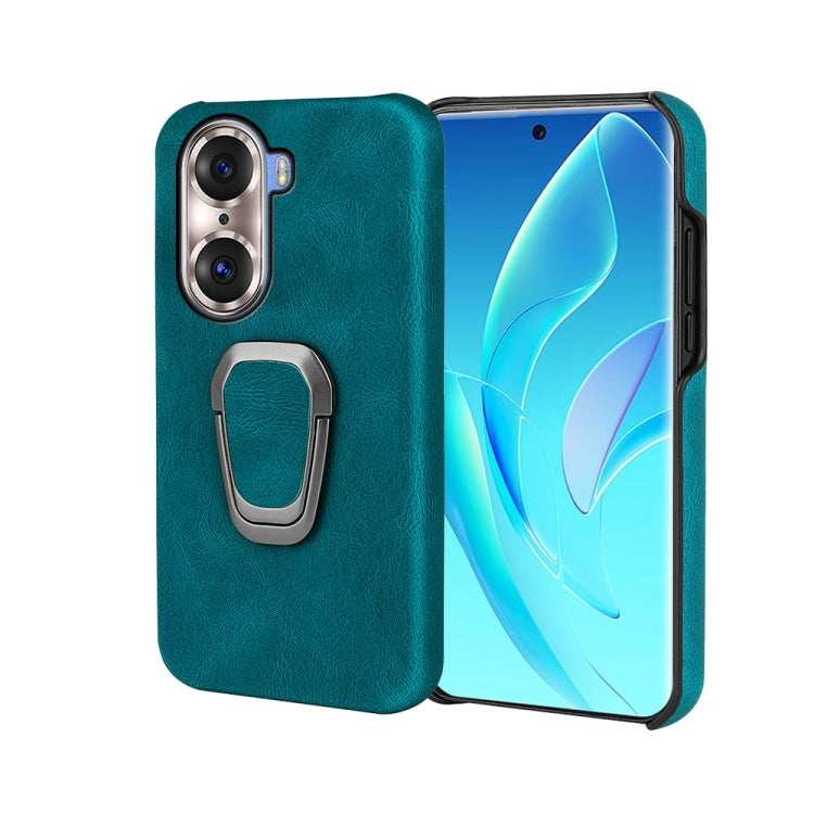 Ring Holder PU Phone Case For Honor 60 Pro