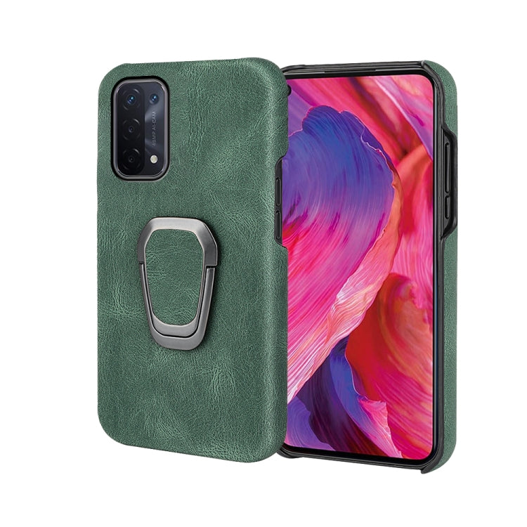 Ring Holder PU Phone Case For OPPO A54 5G / A93 5G / A74 5G