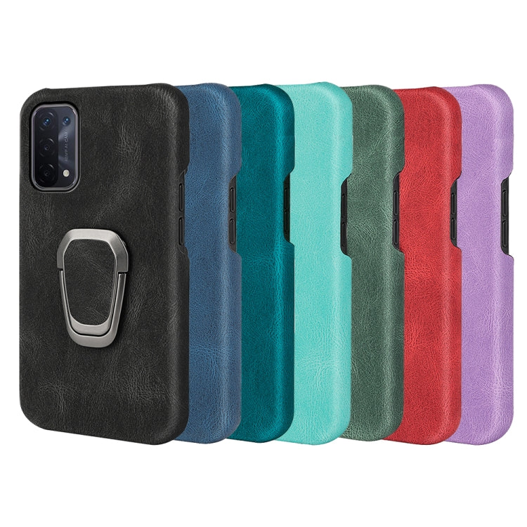Ring Holder PU Phone Case For OPPO A54 5G / A93 5G / A74 5G