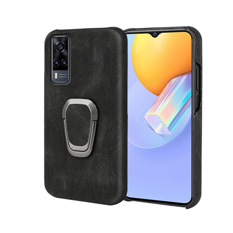 Ring Holder PU Phone Case For vivo Y31/ Y51 2020 India