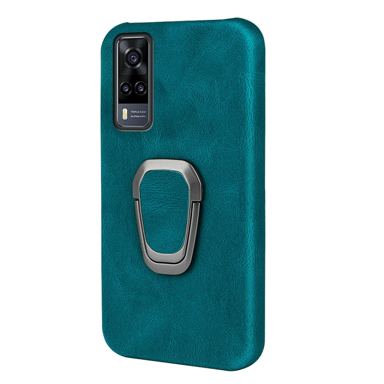 Ring Holder PU Phone Case For vivo Y31/ Y51 2020 India