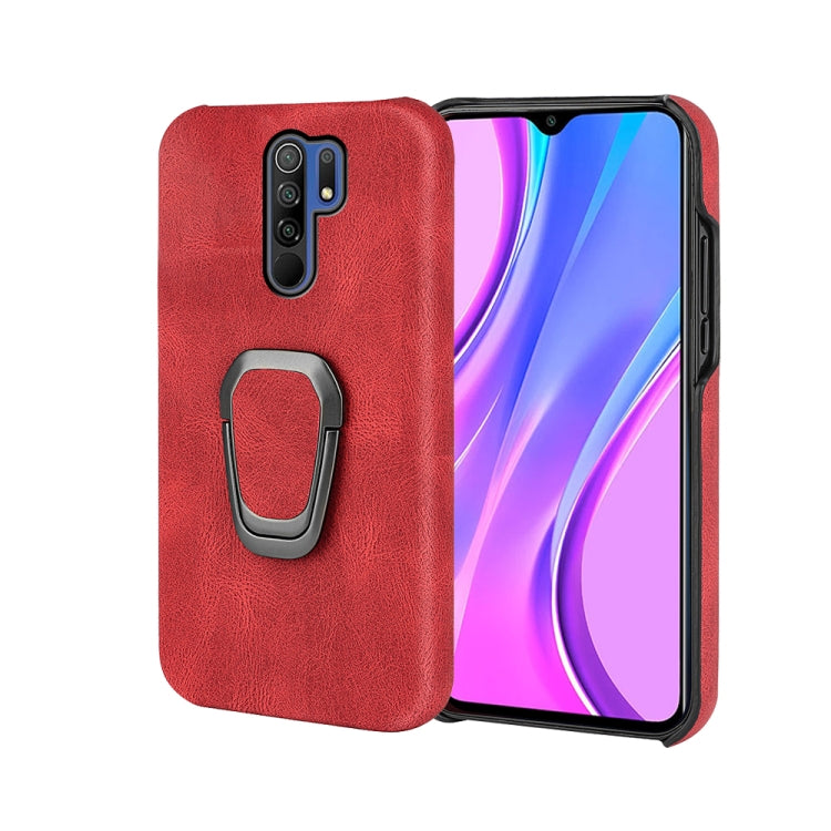 Ring Holder PU Phone Case For Xiaomi Redmi 9 / Redmi 9 Prime / Poco M2