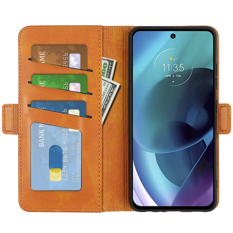 For Motorola Moto G51 5G Dual-side Magnetic Buckle Leather Phone Case