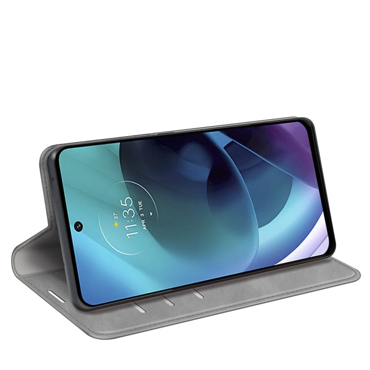 For Motorola Moto G51 5G Retro-skin Magnetic Suction Leather Phone Case