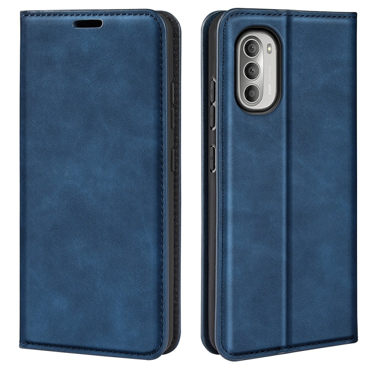 For Motorola Moto G51 5G Retro-skin Magnetic Suction Leather Phone Case