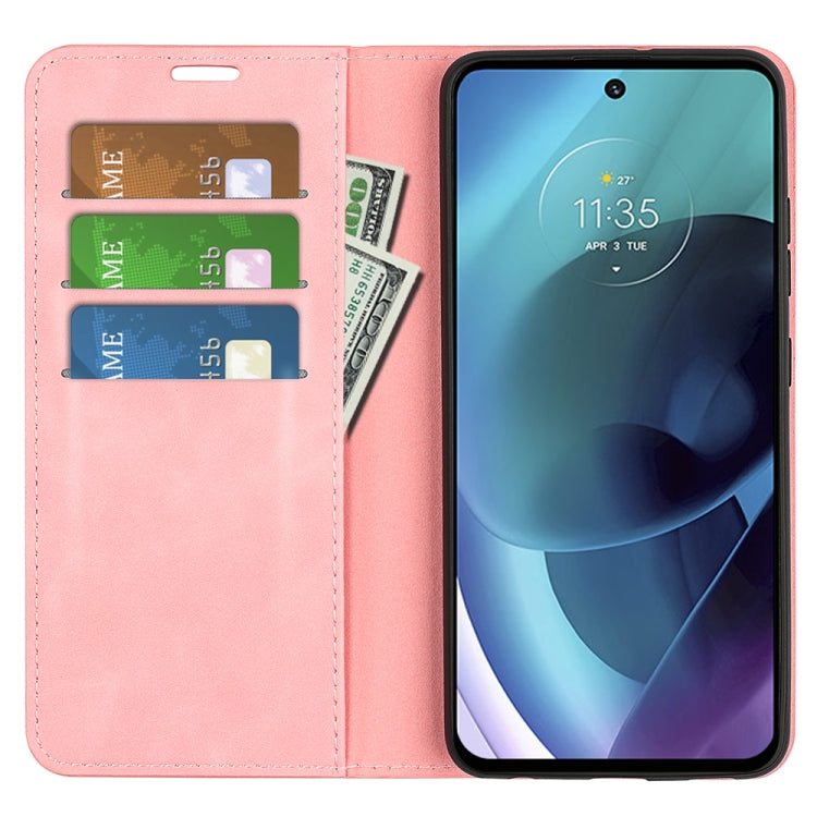 For Motorola Moto G51 5G Retro-skin Magnetic Suction Leather Phone Case