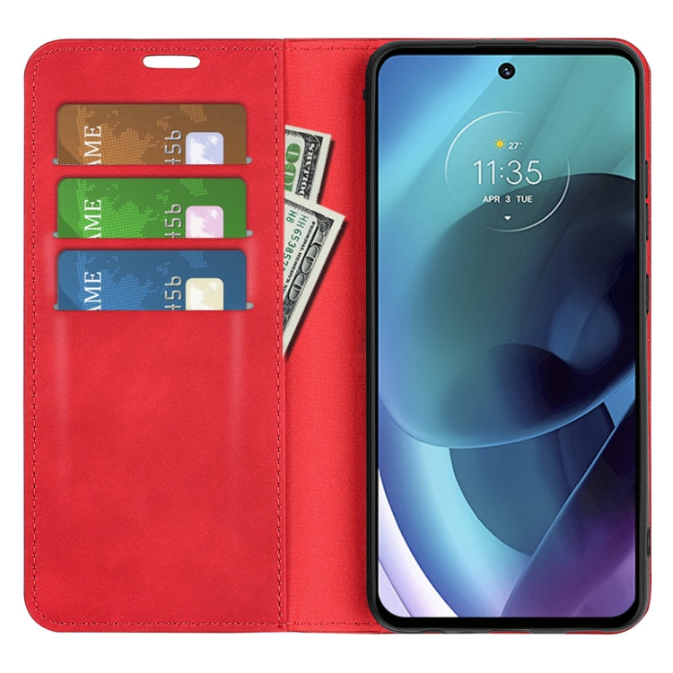 For Motorola Moto G51 5G Retro-skin Magnetic Suction Leather Phone Case