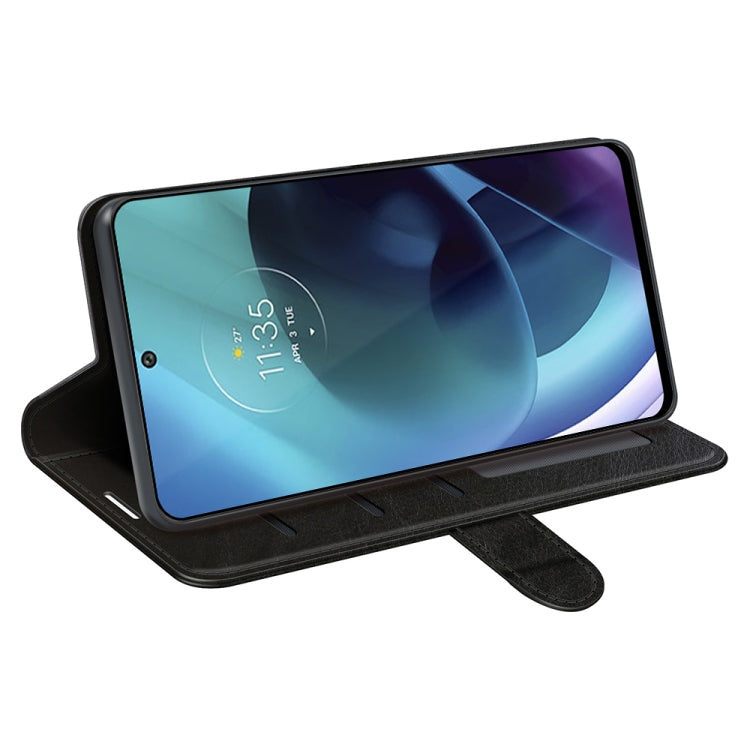 For Motorola Moto G71 5G R64 Texture Single Leather Phone Case