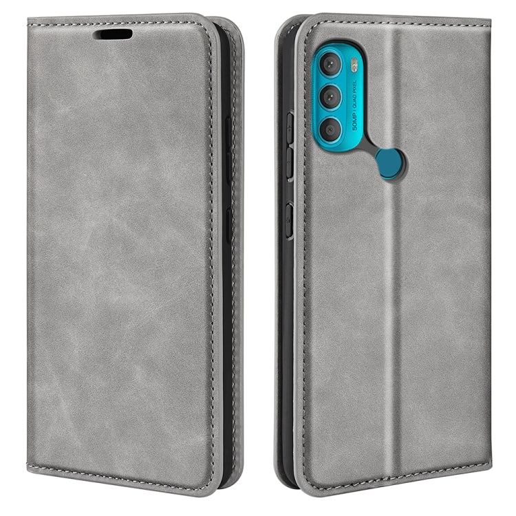 For Motorola Moto G71 5G Retro-skin Magnetic Suction Leather Phone Case