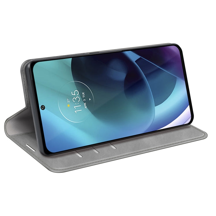 For Motorola Moto G71 5G Retro-skin Magnetic Suction Leather Phone Case