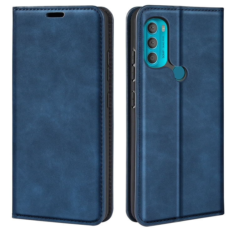 For Motorola Moto G71 5G Retro-skin Magnetic Suction Leather Phone Case