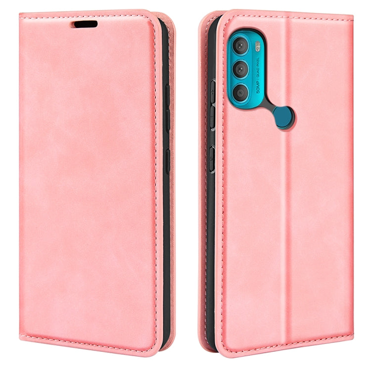 For Motorola Moto G71 5G Retro-skin Magnetic Suction Leather Phone Case