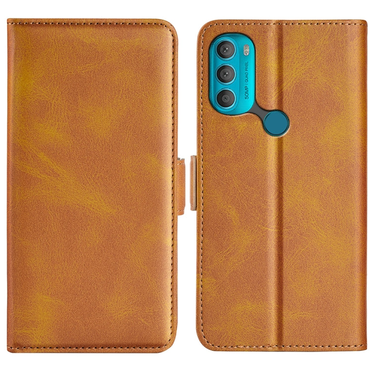 For Motorola Moto G71 5G Dual-side Magnetic Buckle Leather Phone Case