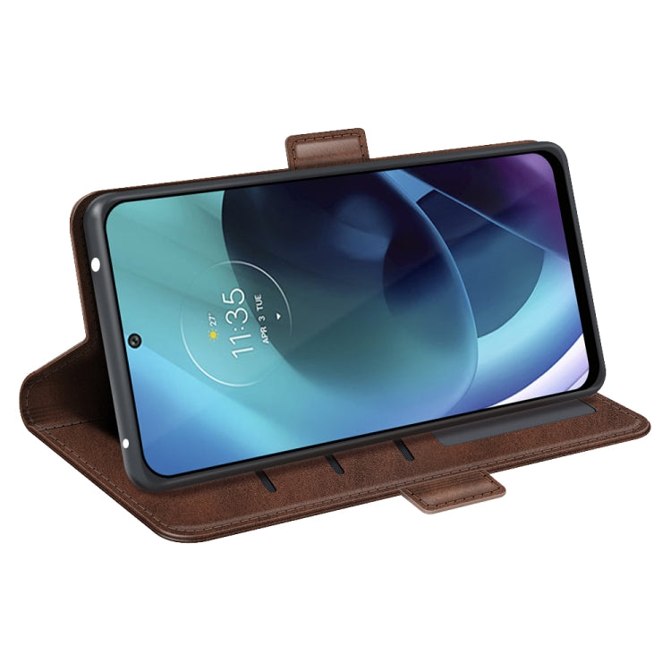 For Motorola Moto G71 5G Dual-side Magnetic Buckle Leather Phone Case